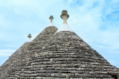 Alberobello, İtalya 'daki Trulli evleri
