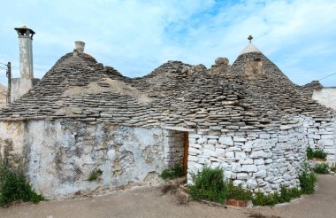 Alberobello, İtalya 'daki Trulli evleri