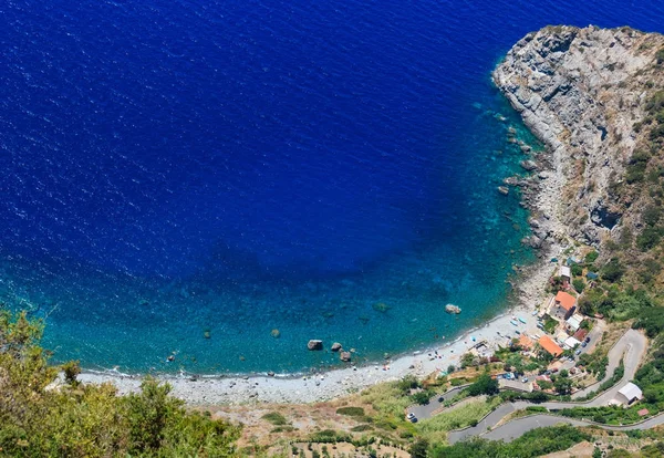 Θέα στη θάλασσα ακτή από top mount Αγίου Ηλία — Φωτογραφία Αρχείου