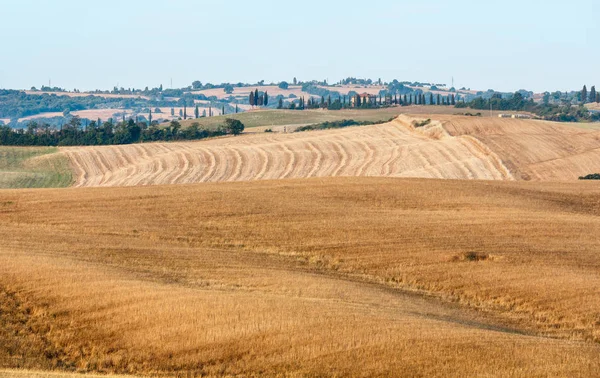 Toscane lever du soleil campagne, Italie — Photo