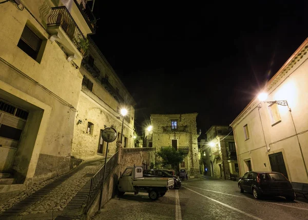 Night Stilo village, Calabria, Italia . — Foto de Stock