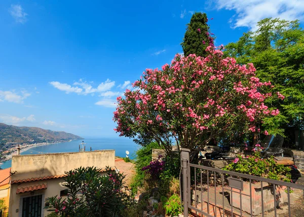 Vue de Taormina de haut, Sicile — Photo