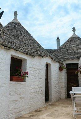 Alberobello, İtalya 'daki Trulli evleri