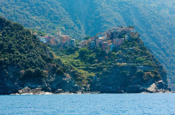 Corniglia de barco, Cinque Terre — Foto de Stock