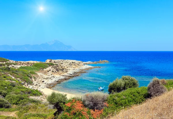 Costa del mar de verano (Sithonia, Grecia ). — Foto de Stock
