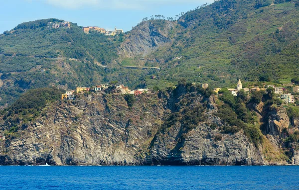 Corniglia from ship, Cinque Terre — ストック写真
