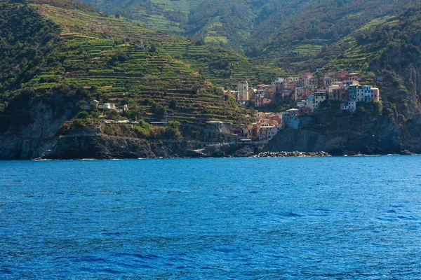 Manarola de navio, Cinque Terre — Fotografia de Stock