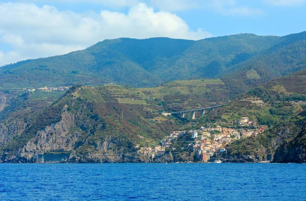 Manarola a hajóról, Cinque Terre — Stock Fotó