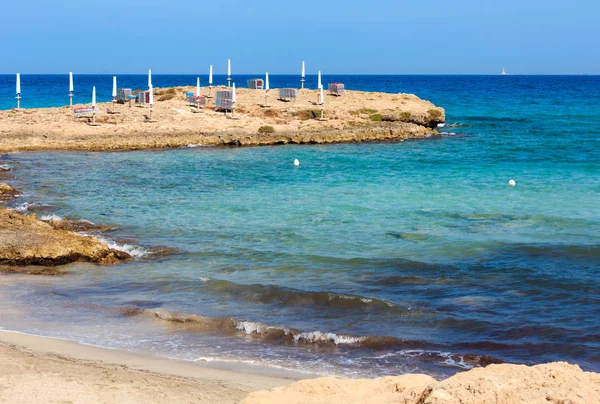 Praia Punta della Suina, Salento, Itália — Fotografia de Stock