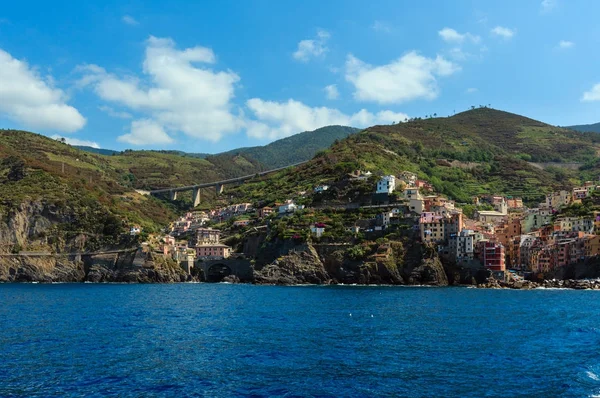船からのManarola 、 Cinque Terre — ストック写真