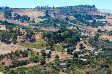 Görünümden Vadisi Tapınak, Agrigento, Sicilya, İtalya