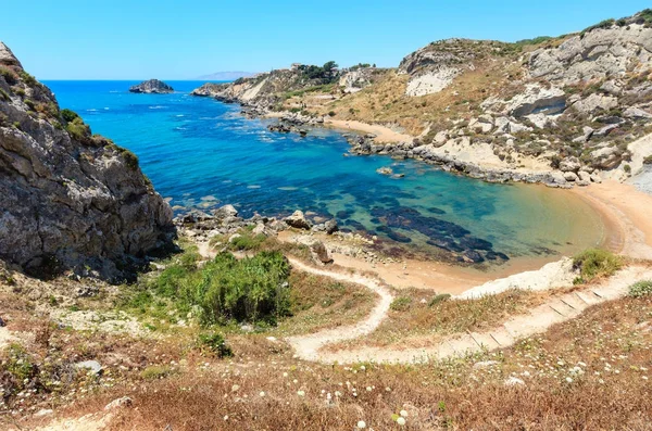 Playa del mar cerca de Rocca di San Nicola, Agrigento, Sicilia, Italia —  Fotos de Stock