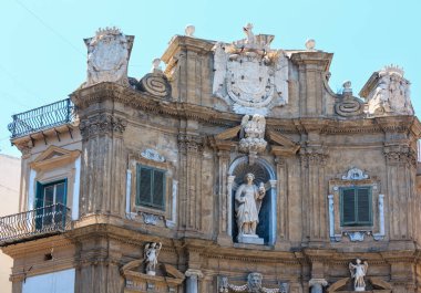 Quattro aski Meydanı, Palermo, Sicilya, İtalya