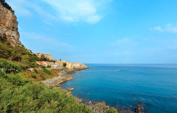 Cefalu vue sur la côte Sicile, Italie — Photo