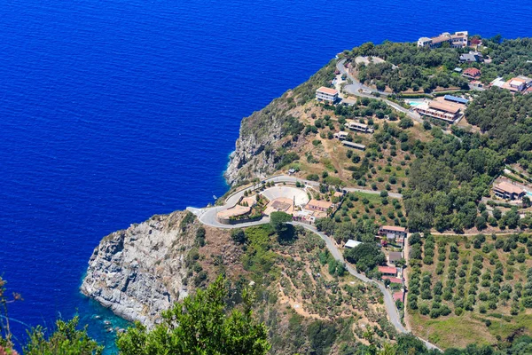 Vista para a costa marítima (Calabria, Itália) ). — Fotografia de Stock