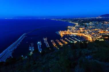 Castellammare del Golfo deniz defne, Sicilya, İtalya