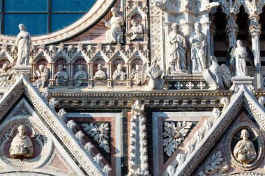 Siena Katedrali'nin cephe, Toskana, İtalya