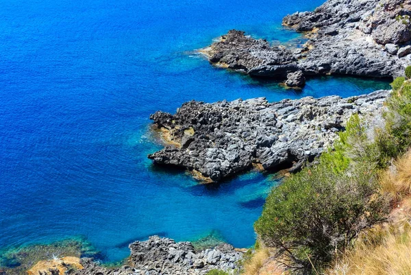 Tyrrheense Zee landschap, Campania, Italië — Stockfoto