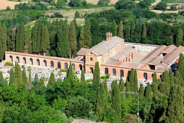 Montepulciano cmentarz, Toskania, Włochy — Zdjęcie stockowe