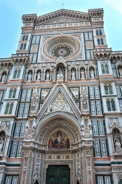 Firenzei dóm homlokzata, Toszkána, Olaszország — Stock Fotó
