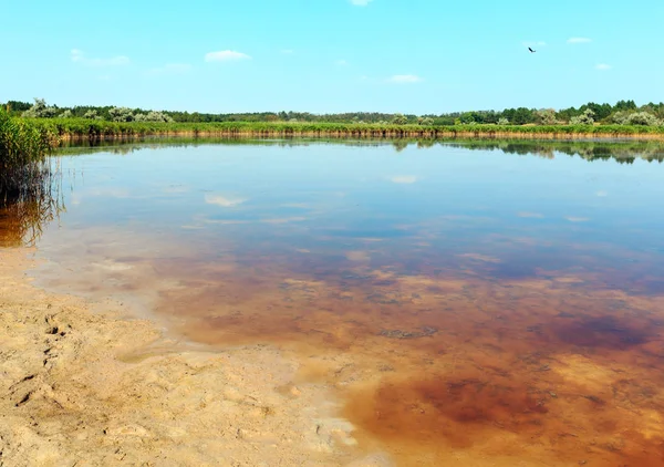 Lago de yodo de verano con un efecto terapéutico gracias a la alta —  Fotos de Stock