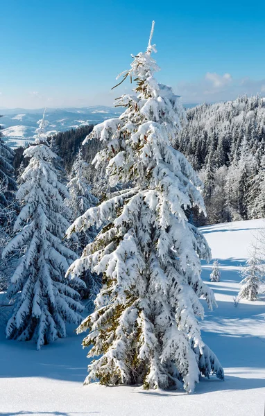 Berg besneeuwde winterlandschap — Stockfoto