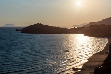 Gaeta sunset beach, Latina, Lazio, İtalya