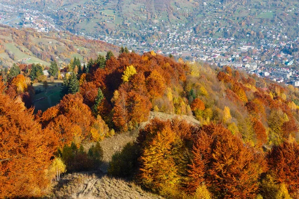 Montagna carpatica autunnale, Rakhiv, Ucraina — Foto Stock