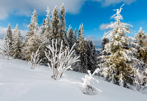 Winter schneebedeckte Berglandschaft — Stockfoto