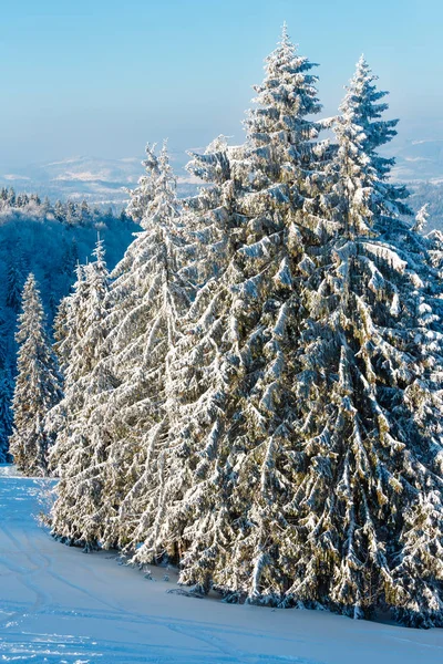 Zima góry snowy krajobraz — Zdjęcie stockowe