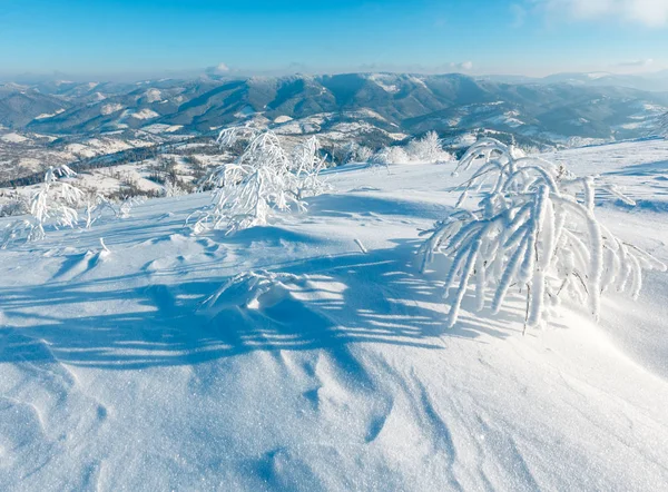 Zima góry snowy krajobraz — Zdjęcie stockowe