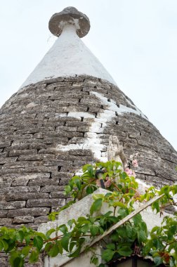 Trulli evin çatı Alberobello, İtalya