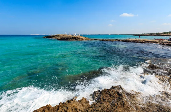 Pantai Punta della Suina, Salento, Italia — Stok Foto