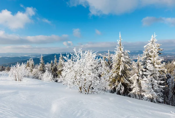 Mountain snöiga vinterlandskap — Stockfoto