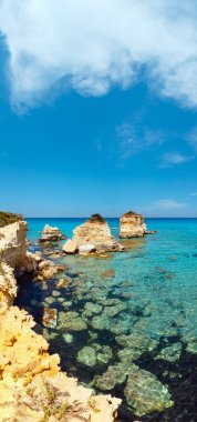 Deniz sahili Spiaggia della Punticeddha, Salento, İtalya