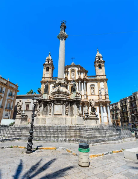 Templom Szent Domonkos, Palermo, Szicília, Olaszország — Stock Fotó