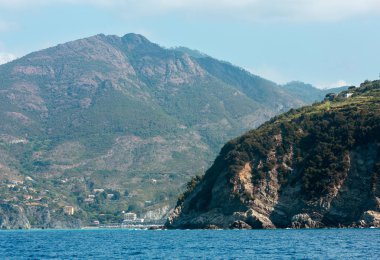 Levanto coast, Liguria, İtalya