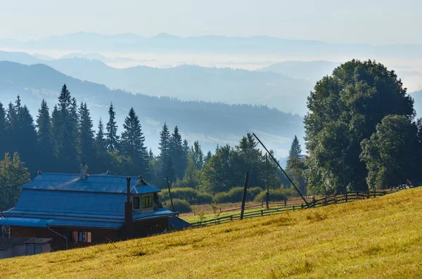 Verano vista a la montaña (Cárpatos, Ucrania ). — Foto de Stock