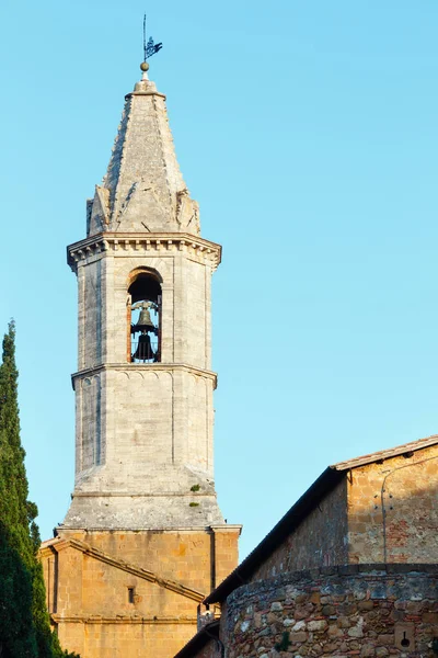 Campanile del Duomo di Pienza, Toscana — Foto Stock