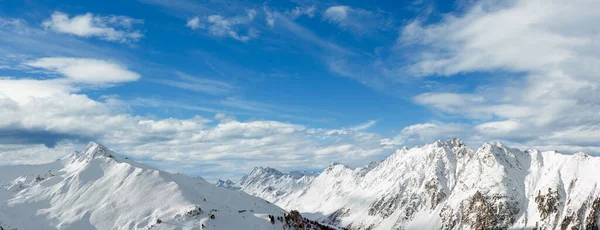 Silvretta Alps冬季全景，奥地利 — 图库照片