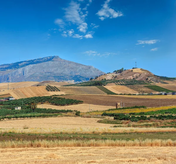 イタリア、シチリア島夏農業田園地帯 — ストック写真