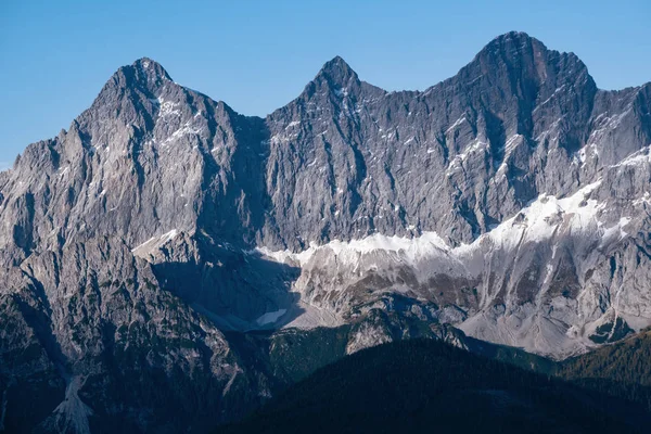 Alpi autunnali vista sulle montagne da Reiteralm, Steiermark, Aust — Foto Stock