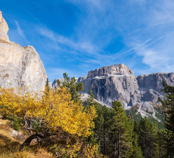 Autumn alpine Dolomites rocky  mountain scene, Sudtirol, Italy. — ストック写真