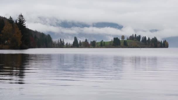Walchensee Gölü Kochel Bavyera Almanya Resimli Seyahat Mevsimlik Doğa Güzelliği — Stok video