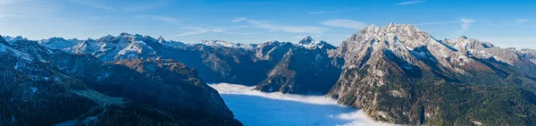 Autumn Alps Mountain Misty Morning View Jenner Viewing Platform Schonau — Stock Photo, Image