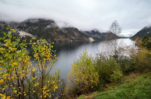 Jesienne Górskie Jezioro Achensee Alpy Tyrol Austria Malownicze Podróże Sezonowe — Zdjęcie stockowe