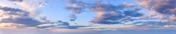 Summer Sunset Sky Panorama Fleese Clouds Summer Evening Good Weather — Stock Photo, Image