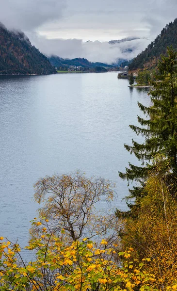 Горное Альпийское Осеннее Озеро Ахензе Альпы Тироль Австрия Живописная Туристическая — стоковое фото