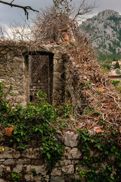 Den Medeltida Bosättningen Totalförstördes Jordbävningen 1979 Sutomore Bar Region Montenegro — Stockfoto