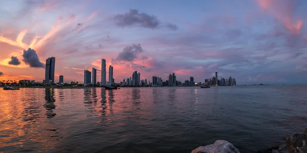 Günbatımı Panama City, Panama — Stok fotoğraf